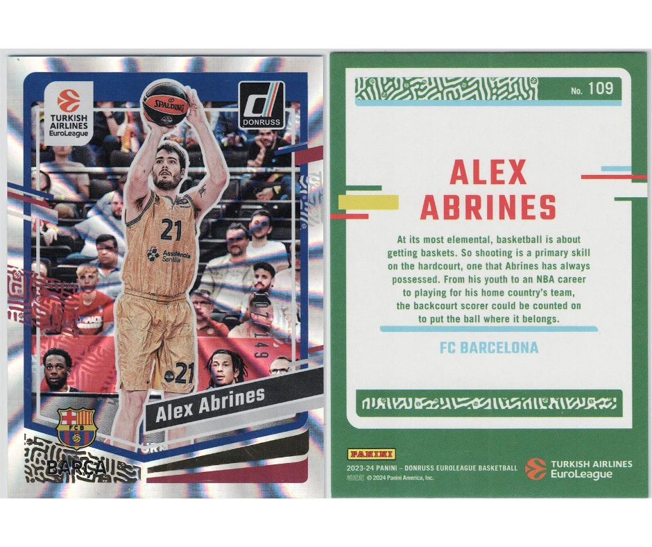 2023-24 Panini Donruss EuroLeague Holo Laser /149  Alex Abrines - FC Barcelona - Image 3 of 3