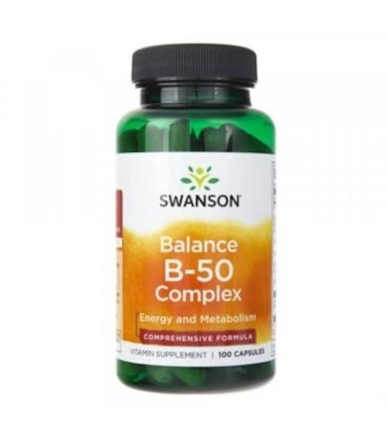 SWANSON, BALANCE B-50 COMPLEX Stoffwechselunterstützung 100 Kapseln SUPER PREIS - Bild 1 von 1