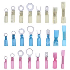 250X Heat Shrink Wire Connectors Electrical Ring Fork Spade Crimp Terminals Kit