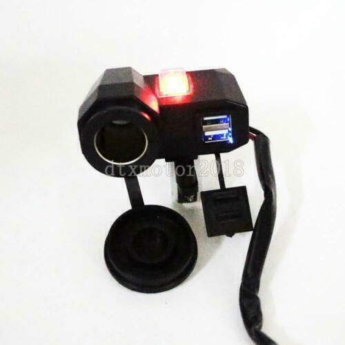 Waterproof USB Charger With Blue LED Voltmeter – Perfect For Yamaha V-Star XVS 650, 1100, 1300 Motorcycles