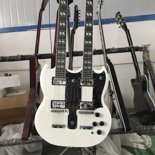 SG Electric Guitar 12+6 Strings 4H Pickups HPL Fretboard Chrome Parts Fast Ship