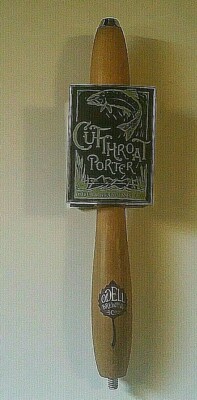 Odell Brewing Co Cutthroat Porter  Beer Ale Pull Tap Handle 12.5 bar chrome wood