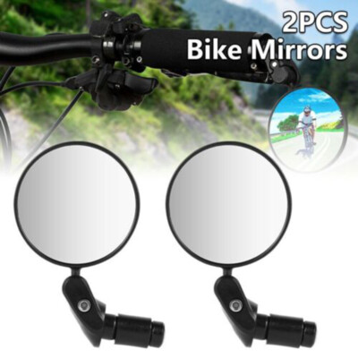 2 Rückspiegel Aluminium Spiegel Fahrrad Halter Motorrad e-Bike Roller Lenkerende
