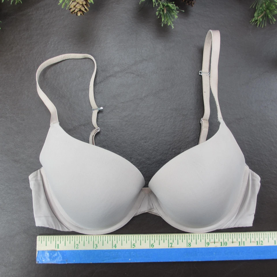 Бюстгальтер On Gossamer 32D серый с подкладкой на косточках регулируемая застежка сзади - Изображение 2 из 4