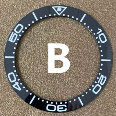 41.5mm/32.5mm Black Bezel White Font Ceramic Watch Bezel Insert Watch Parts