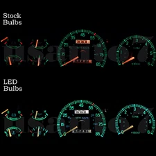 Dash Cluster Gauge WHITE LED LIGHT BULB KIT Fit 87-91 Ford F150 F250 F350 Bronco