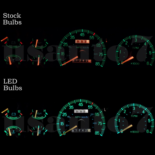 Dash Cluster Gauge WHITE LED LIGHT BULB KIT Fit 8791 Ford F150 F250