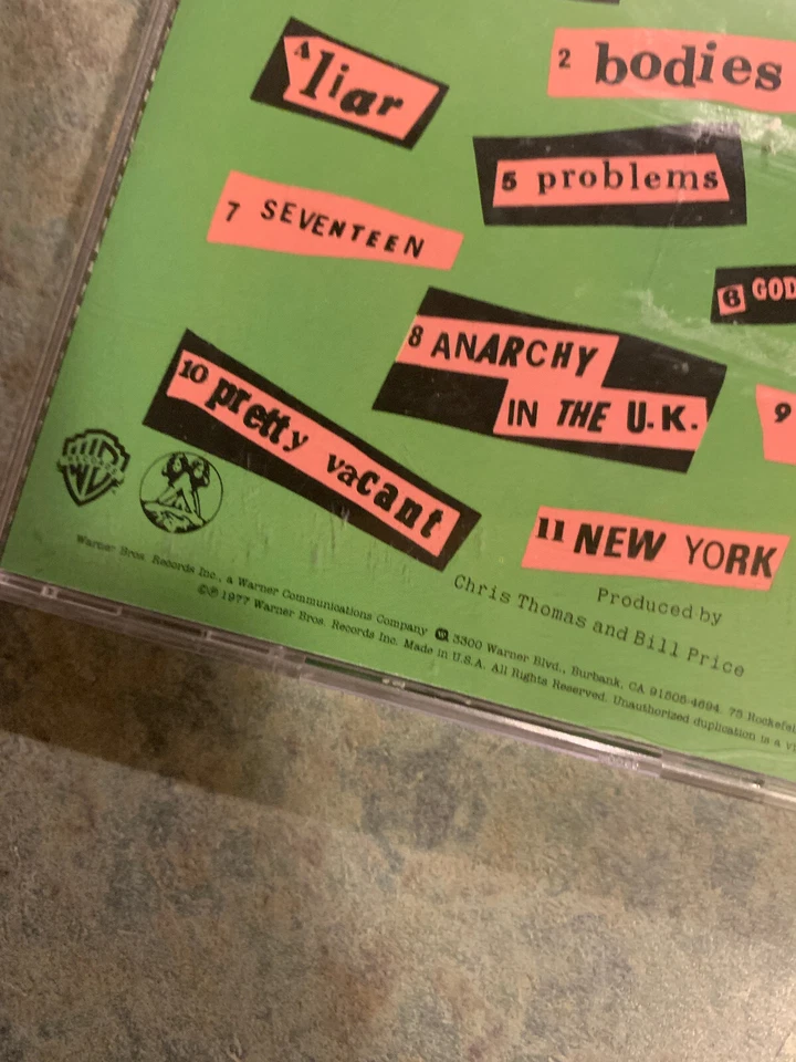 1990 HERE'S THE SEX PISTOLS NEVER MIND THE BOLLOCKS CD BMG DIRECT MARKETING COPY Foto 4 de 4