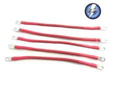 4 Awg HD Golf Cart Battery Cable 5 pc Red E-Z-GO HD 1994 & Up Set U.S.A MADE