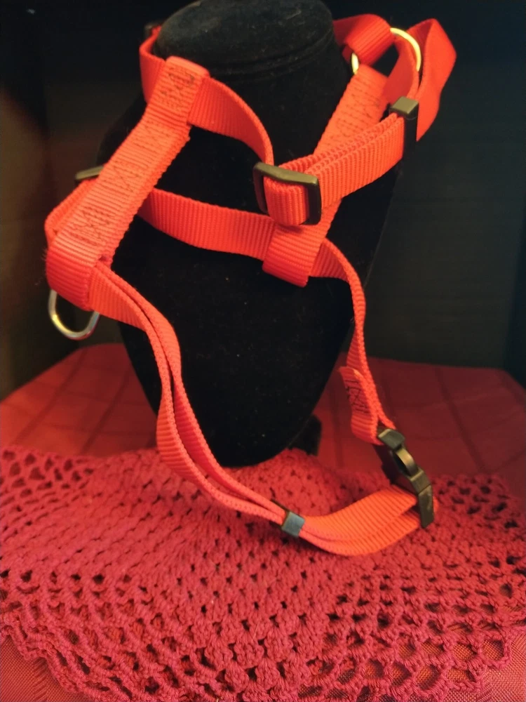 Dog Harness Adjustable 18+" Chest 26+" Waist  Red New