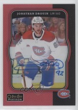 2017-18 O-Pee-Chee Platinum Retro Rainbow Red Jonathan Drouin #R-56 Auto 1i9