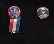 2 early uncommon DWIGHT EISENHOWER as a General 1952 r/w/b ribbon
