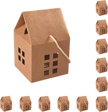 30 Pcs Kraft Paper House Shaped Candy Boxes 3.15X3.15X2.95 Inch, Gift  Favor Bo