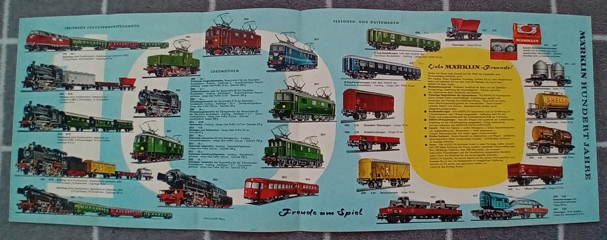 Märklin H0 Werbe-Flyer / Prospekt von 1959 / OANN 07 59  th  / TOP / Original