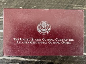 1996-D Atlanta Centennial Olympic Games Rowing Silver Dollar Uncirculated.
