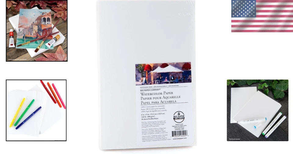 Rollo de papel de acuarela de grado artista, 36"" x 5 yardas - 100 % algodón, prensa en frío Foto 2 de 4