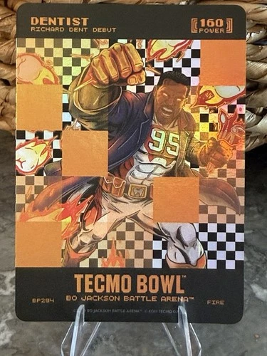 Bo Jackson Battle Arena Tecmo Bowl-Dentist Richard Dent-Big Pixel Fire SP 160pwr