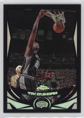 2004-05 Topps Chrome Black Refractor /500 Tim Duncan #50 HOF 1fl4