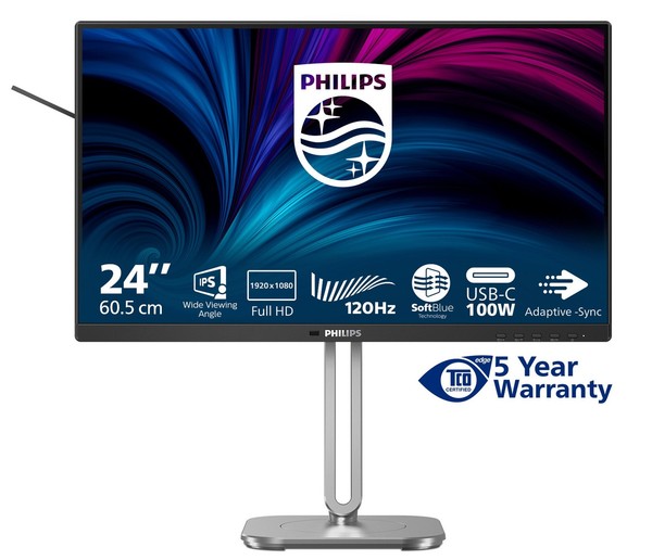 Philips 24B2U4301 23.8 Zoll Full HD IPS Office Monitor 16:9 120 Hz Dp/Hdmi//U...-image