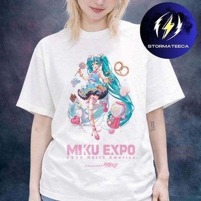 HATSUNE MIKU EXPO 2016 フルグラフィックTシャツ L Miku Expo 2026 Shirt USA Canada North American Tour Lolly Graphic