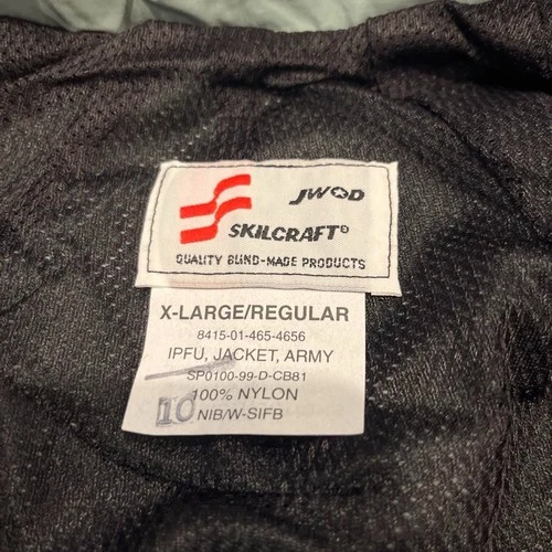 Vintage US Army IPFU PT Jacket XL Regular Reflective Windbreaker Skilcraft NWT image 5