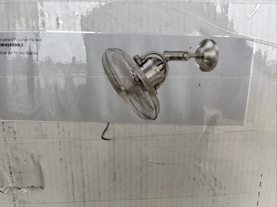 NIB Craftmade Bellows IV 14" 3 Blade Wall Mounted  Oscillating Fan SRP $378.00 - Image 4 of 4