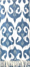 GORGEOUS  HAND WOVEN UZBEK  IKAT COTTON SCARF...