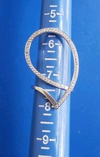 Vintage Sterling Silver 925 Artisan Ring with Clear White Stones. Size 7.5