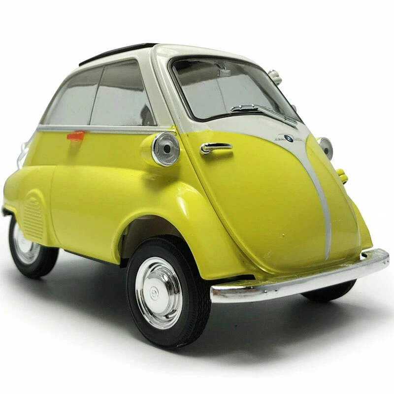 1/18 Scale 1955 Vintage BMW Isetta Model Car Diecast Toy Cars Collection Yellow 1/18 Scale 1955 Vintage BMW Isetta Model Car Diecast Toy Cars Collection Yellow