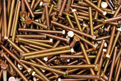 (100) Full Thread Grade 8 Hex Head Tap Bolts 5/16-18 x 3-1/2 Yellow Zinc Plated