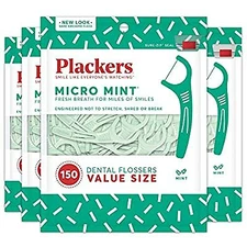 Micro Mint Dental Floss Picks, 150 Count, Pack of 4