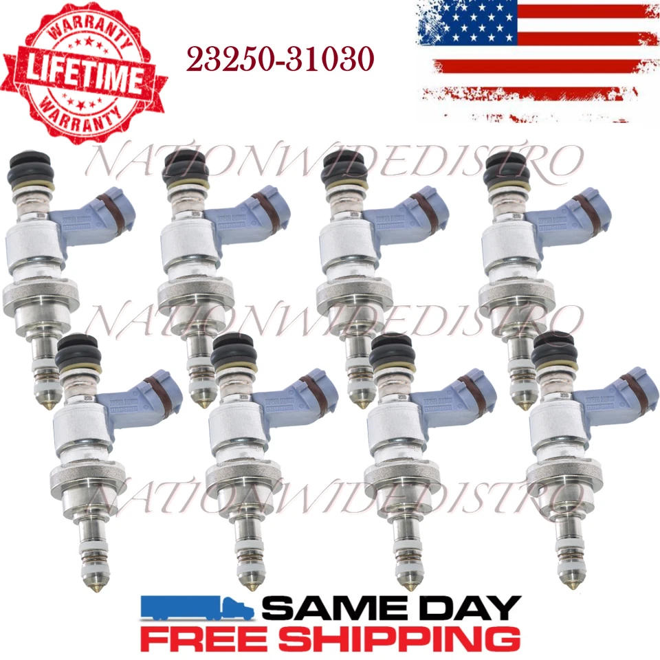 8x OEM Denso Fuel Injectors for 2007-2017 Lexus GS460 IS F LS460 LS600H V8 - Bild 1 von 4
