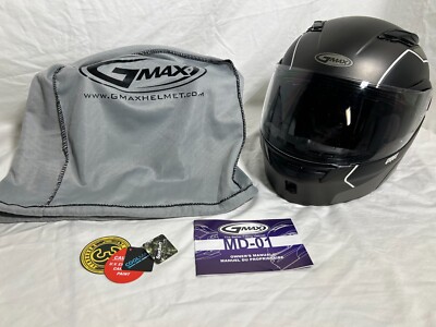 G-Max MD-01 Exploit Helmet (XX-Large, Matte Black/Silver) Unisex