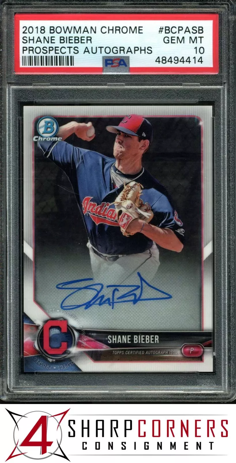 Shane Bieber trading card