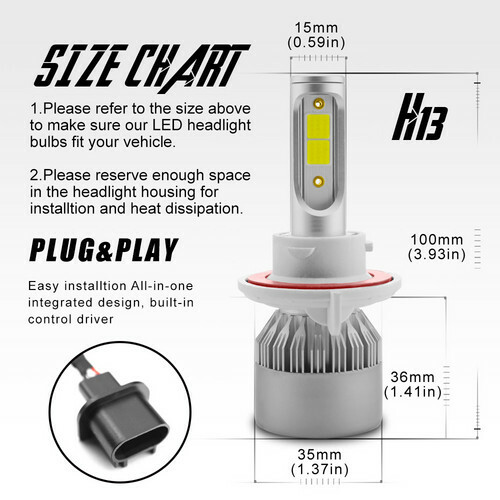 Faros antiniebla de haz alto/bajo LED para Ford F250 Super Duty 2011-2016 2017 - Imagen 6 de 12