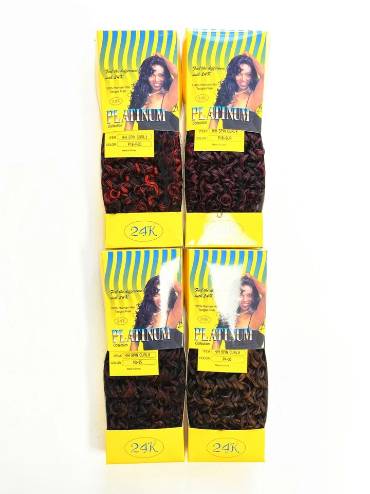 Rizo de onda de agua Jerry giratorio cabello humano colección 24K 8"" Foto 4 de 4