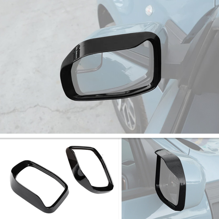 Car Rearview Mirror Rain Eyebrow Trim For Ford Maverick 22-25 Accessories Black