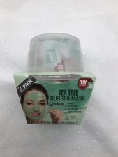 Lindsay Home Aesthetics DIY Do it Yourself 2 Pack Tea Tree Rubber Mask NEW