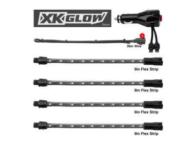XK Glow 8-Inch Interior LED Accent Light Kit; Blue