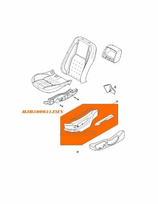 Genuine Land Rover Range (03-06) Left Front Seat Cushion Valance – Blue, HJR500031JMN