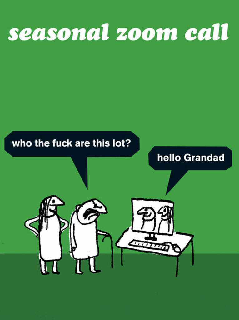 Zoom Fails Comedy Zoom Call Funny Modern Toss Christmas Cards