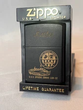 2004 Zippo Lighter USS Speigel Grove LSD-22 Naval Sweetheart Mother Black Matte