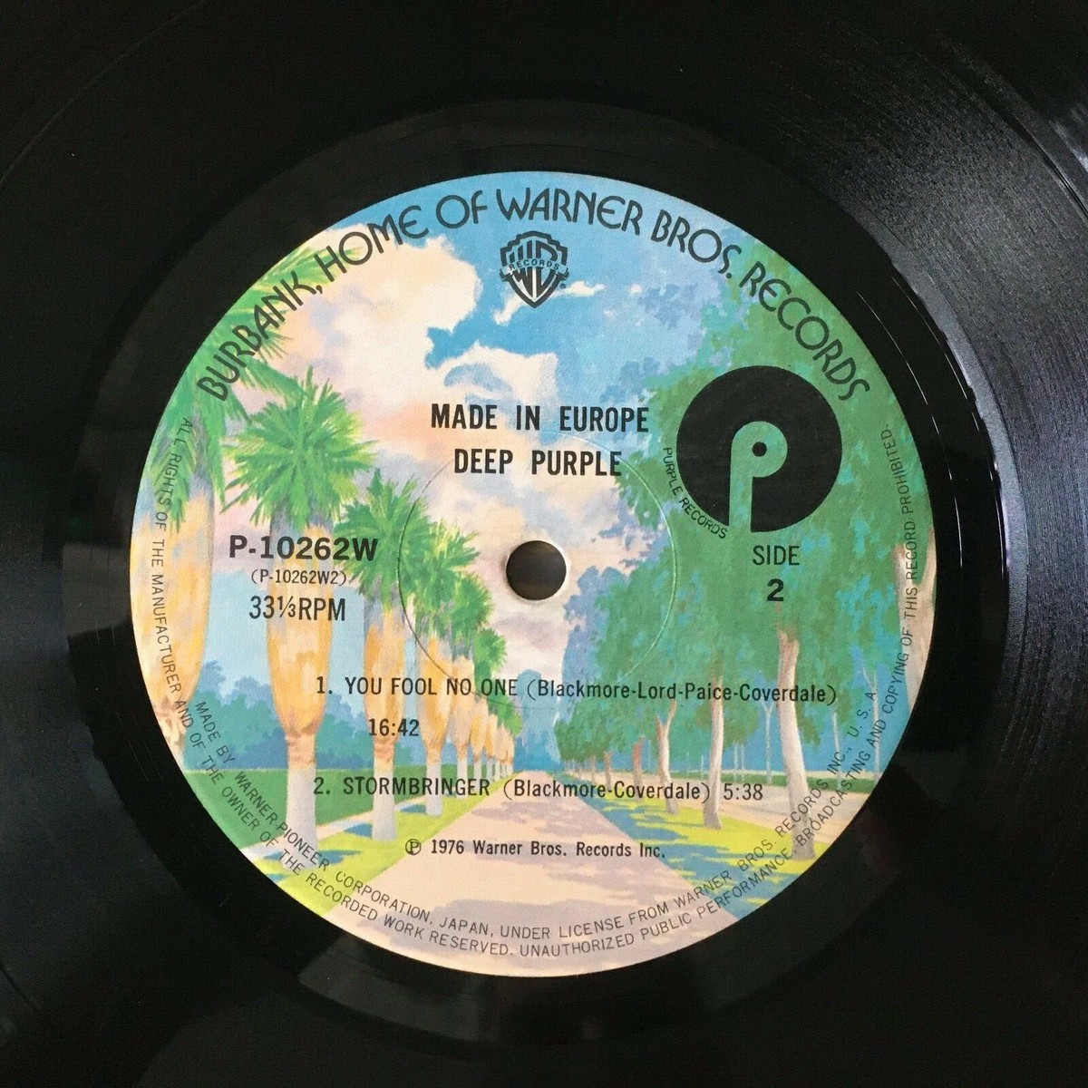 Deep Purple ‎– Made In Europe P-10262W JAPAN EX LP Tested