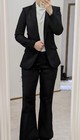 NWT H&M Black Fitted Lined Suit Blazer Jacket w/ Button Pockets Back Vent 2 — photo 2