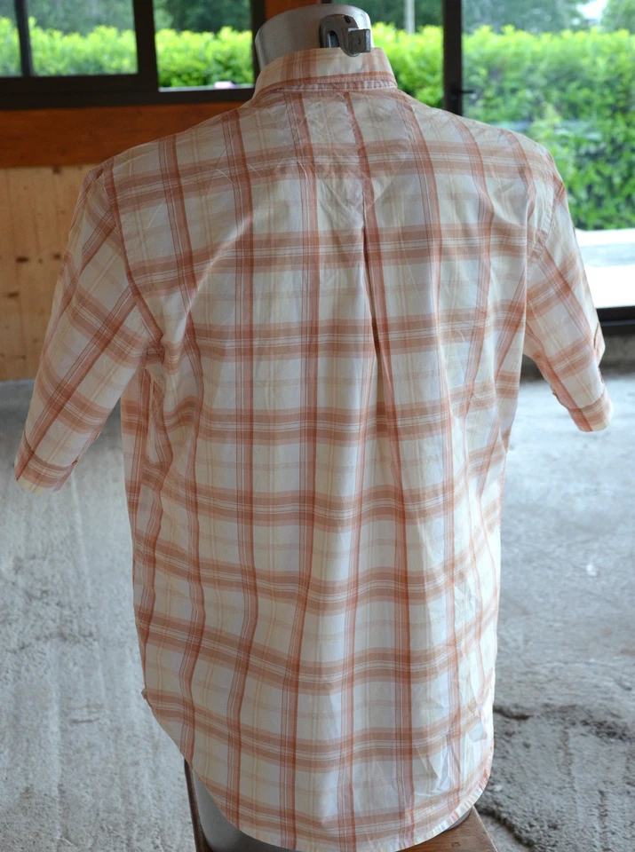 Camisa Marlboro Classics Adorable Salmón Y Beige Talla M Excelente Estado Foto 2 de 2