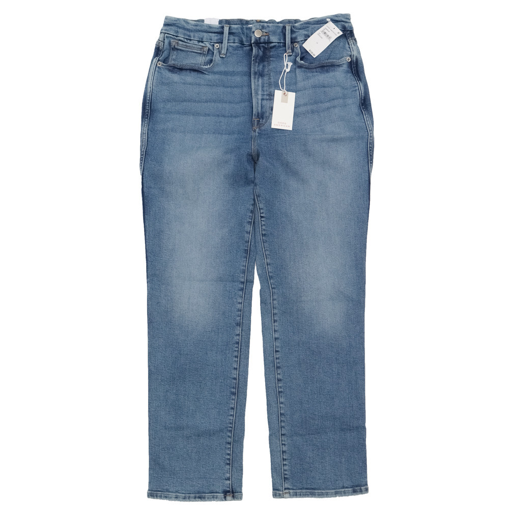 Good American GOOD CURVE STRAIGHT LIGHT COMPRESSION JEANS GCST014T Size  14/32