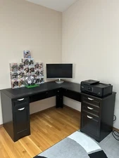 corner desk with drawers And Executive Chair