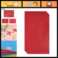 Non-Adhesive Glitter Foam Sheets 16x24" Dark Red, 2mm Thick, Craft Supplies, 6 P