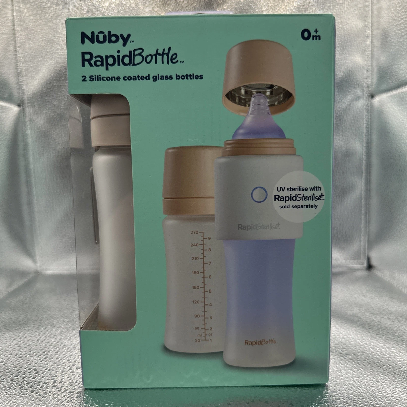 Nuby Pack of 2 RapidBottle Anti-Colic Glass Feeding Bottles Silicone Coated ❤️🎁
Opens in a new wind