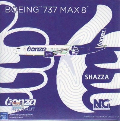 NGM88010 1:400 NG Model Bonza Airlines B737 Max8 Reg #VH-UJT